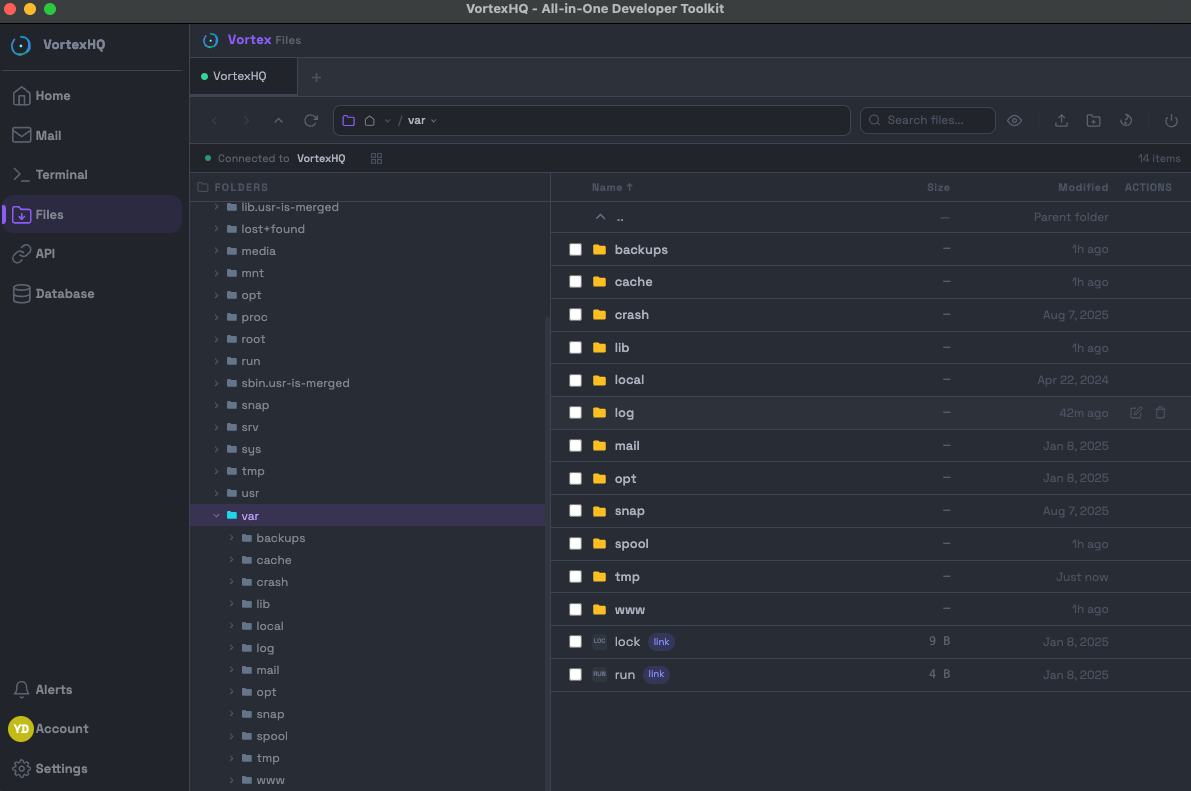 VortexHQ — FTP Browser